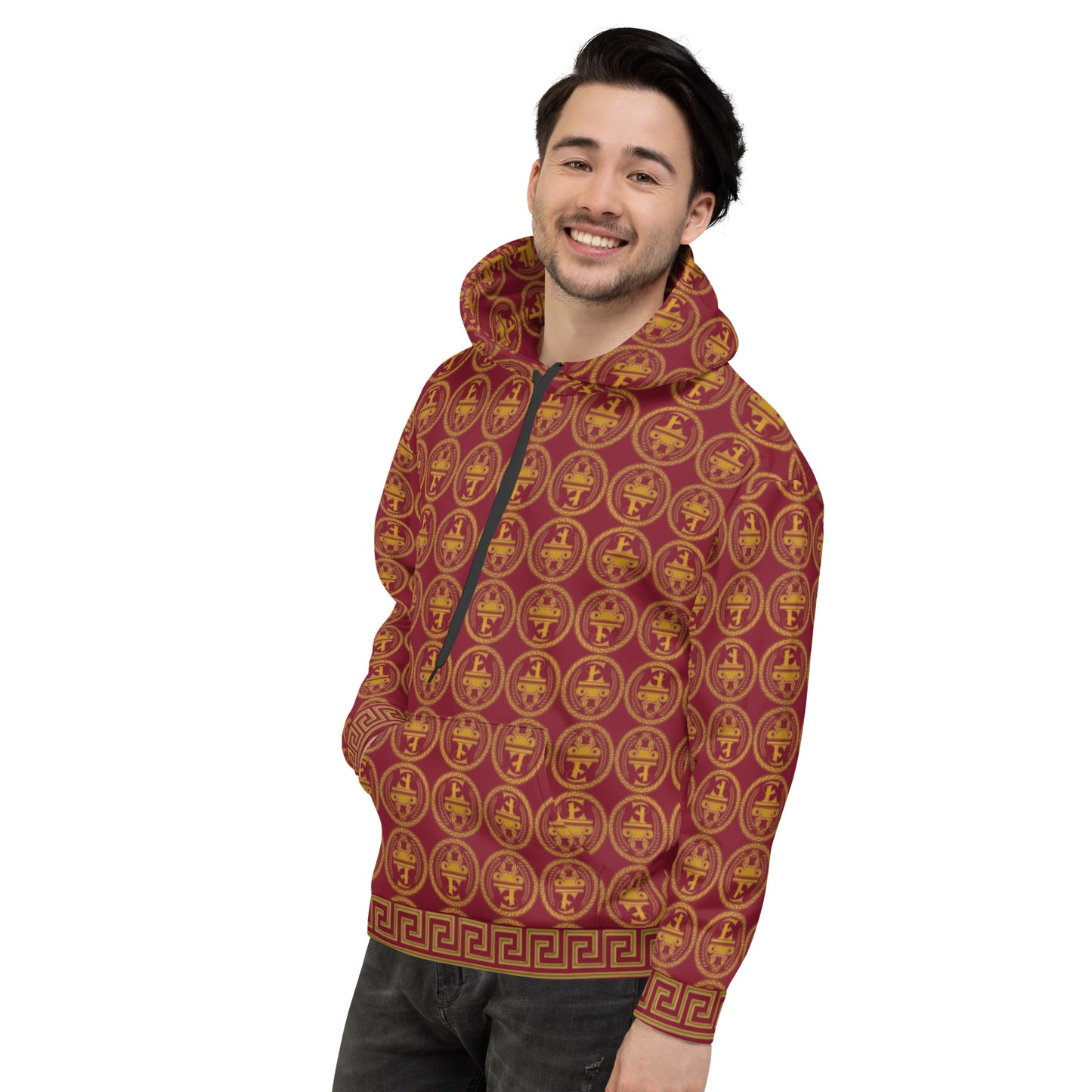 Sudadera con capucha y estampado integral del logo de Estevez