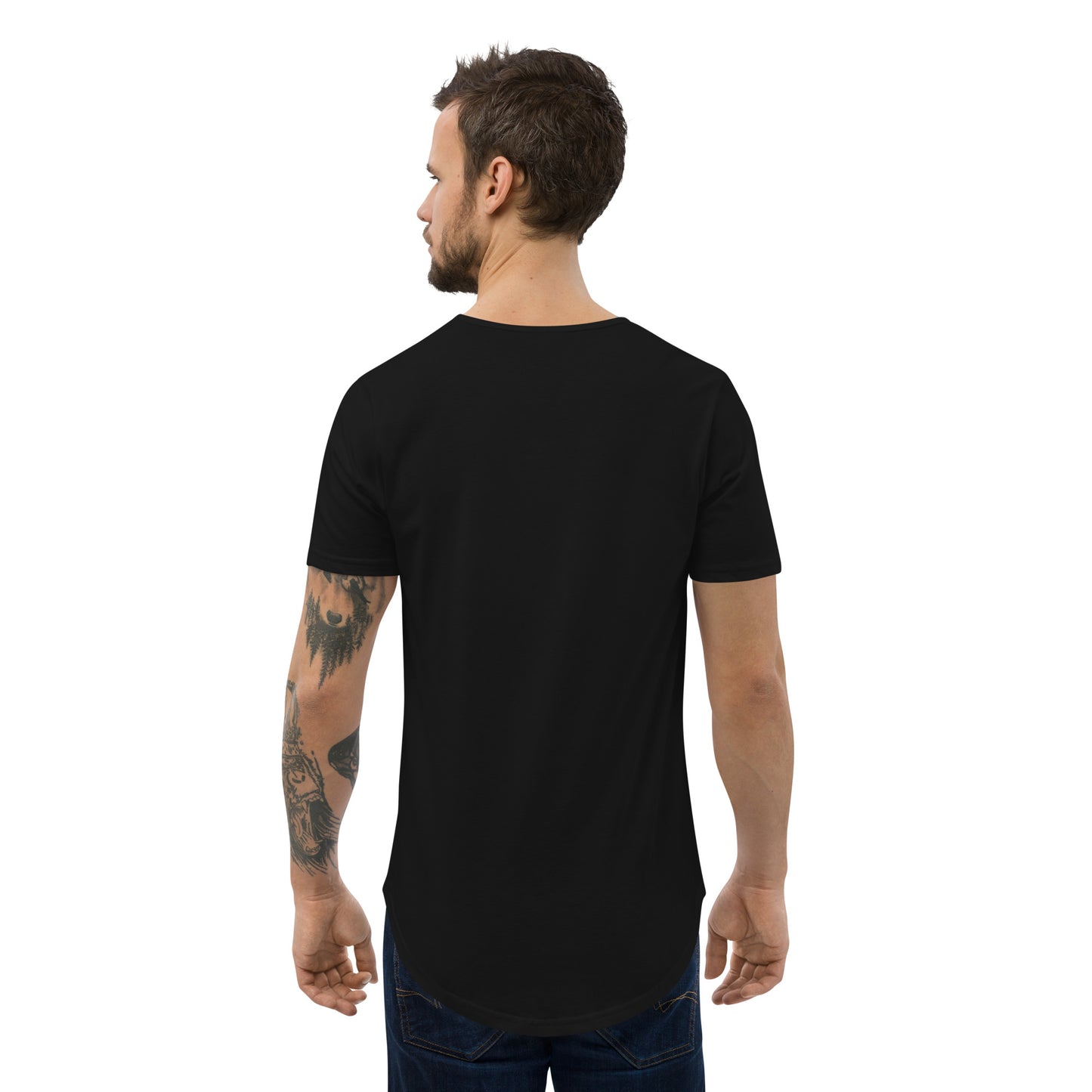 Estevez Embroidery Logo Curved Hem T-Shirt