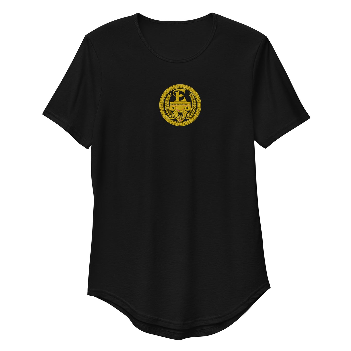 Estevez Embroidery Logo Curved Hem T-Shirt