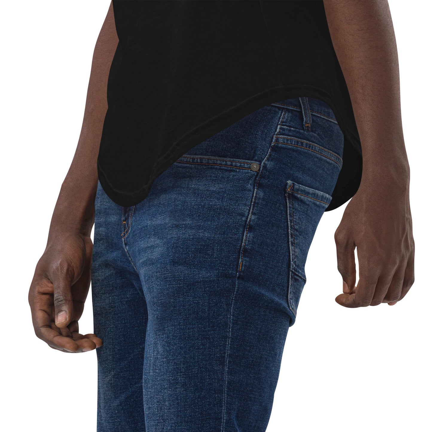 Estevez Embroidery Logo Curved Hem T-Shirt