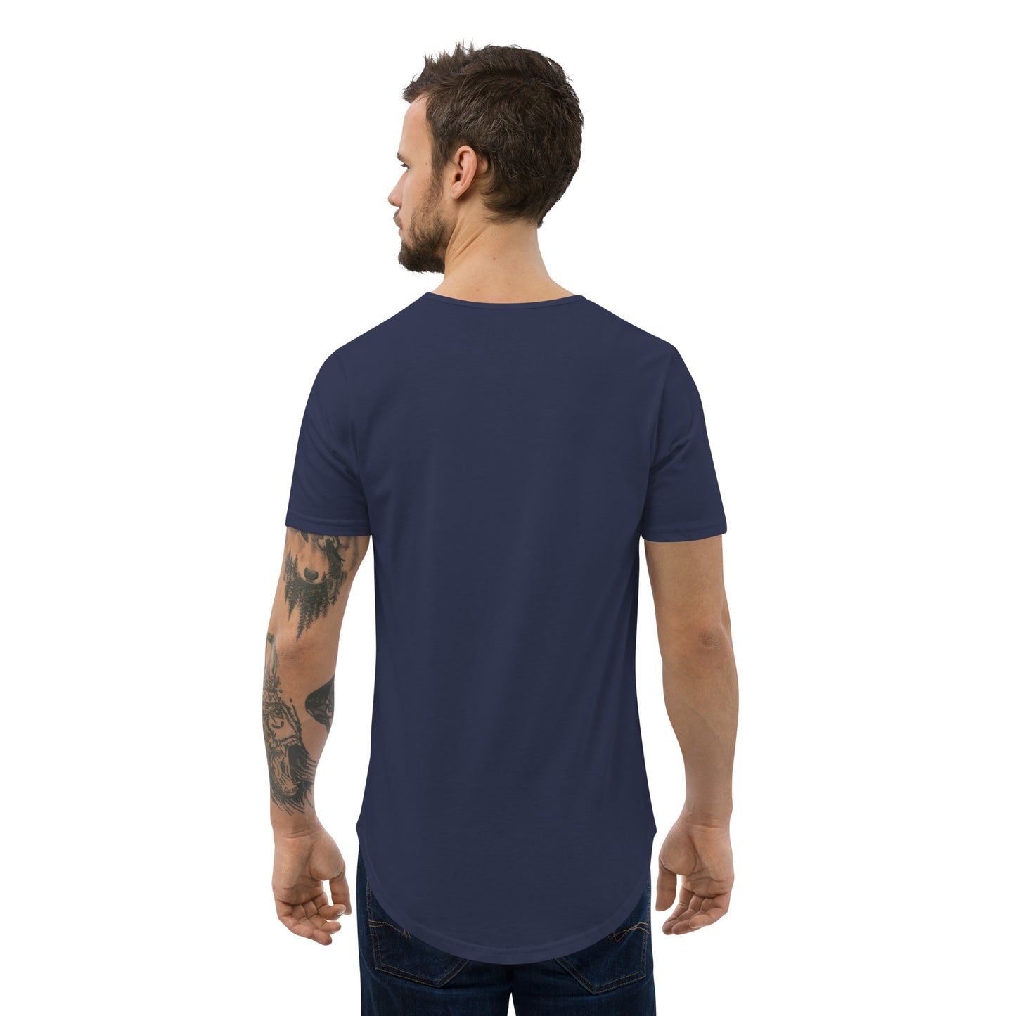 Estevez Embroidery Logo Curved Hem T-Shirt