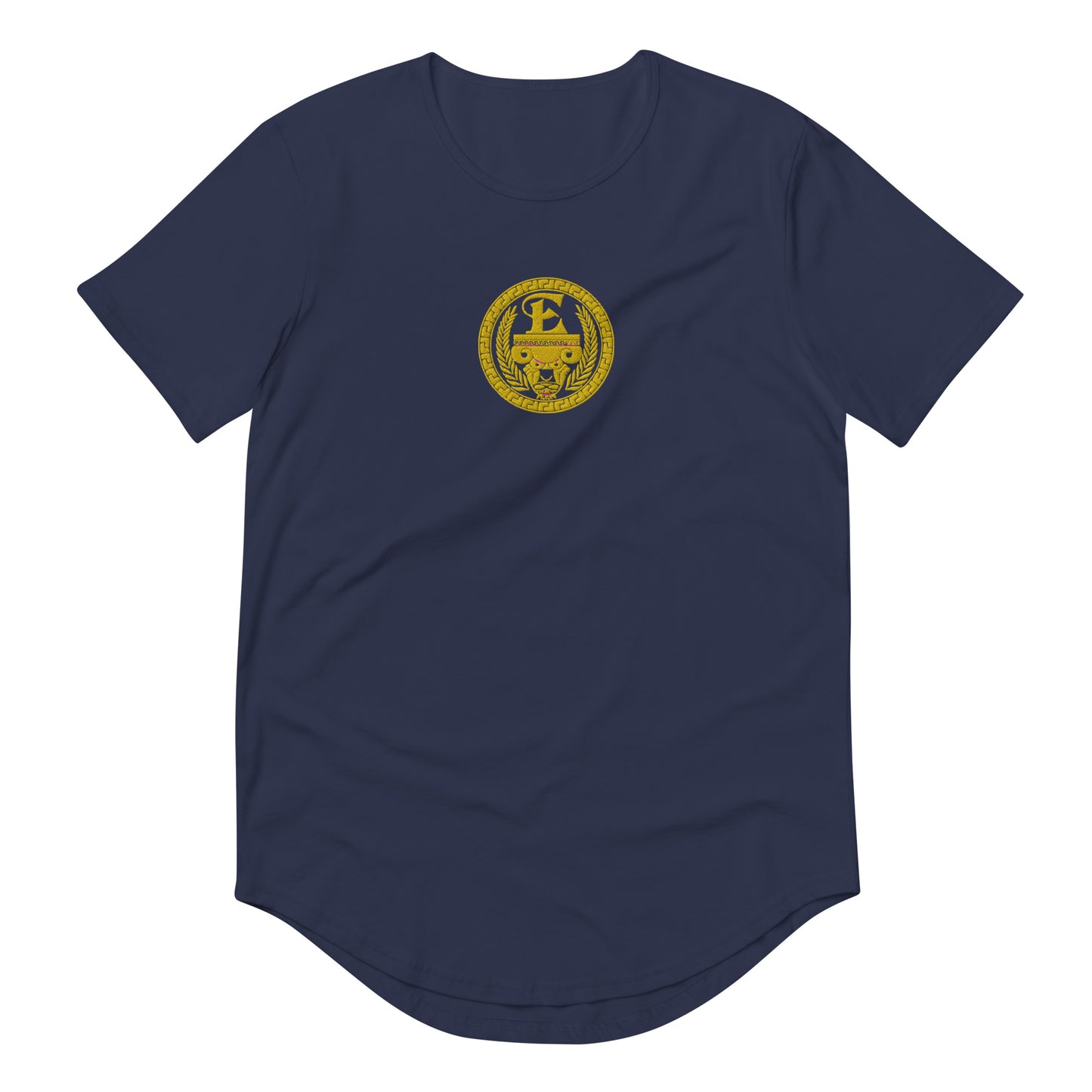 Estevez Embroidery Logo Curved Hem T-Shirt