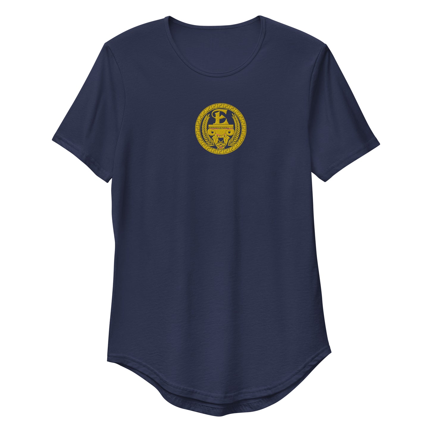 Estevez Embroidery Logo Curved Hem T-Shirt