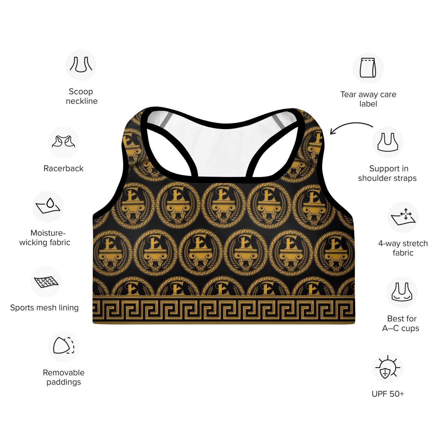 Estevez Padded Sports Bra