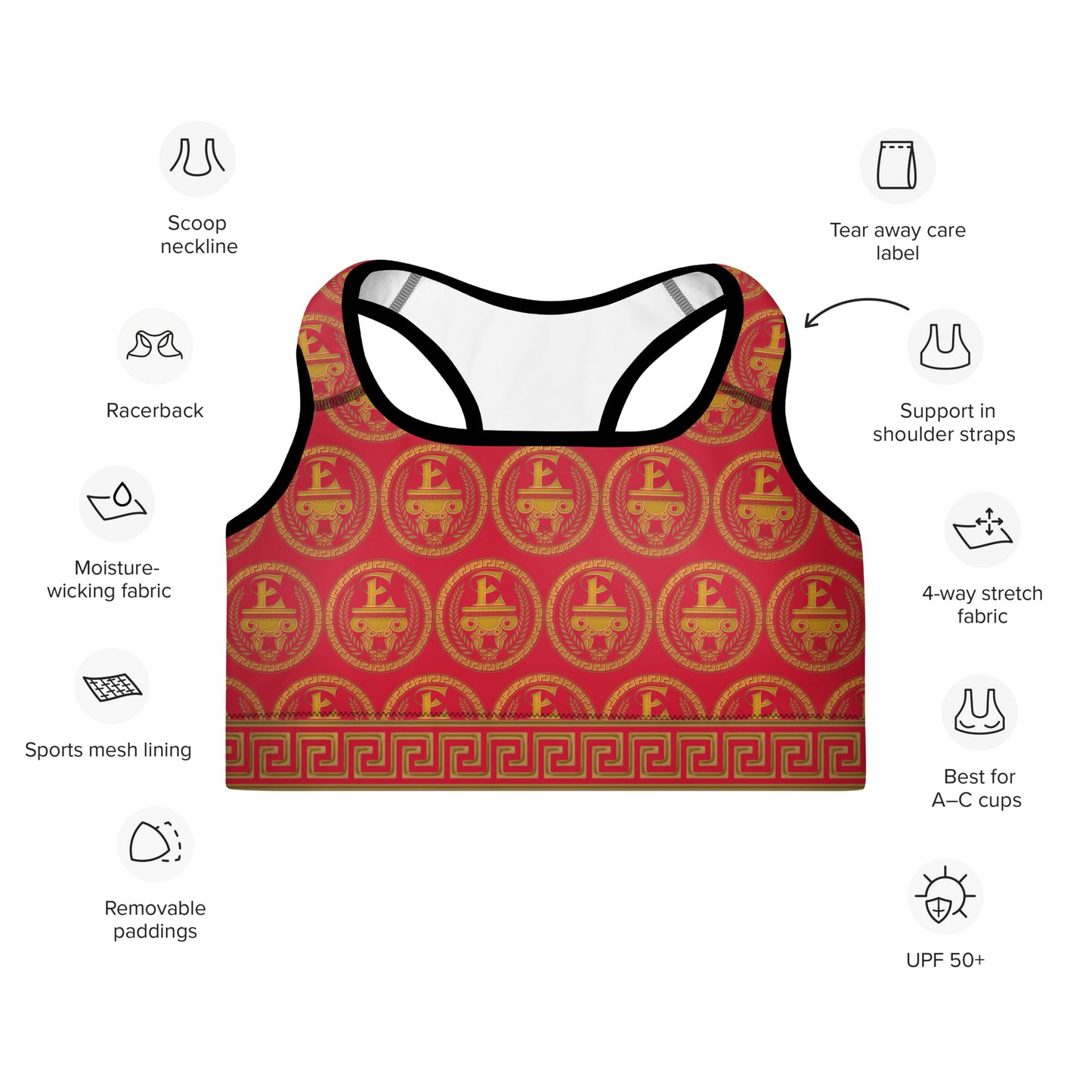 Estevez Padded Sports Bra