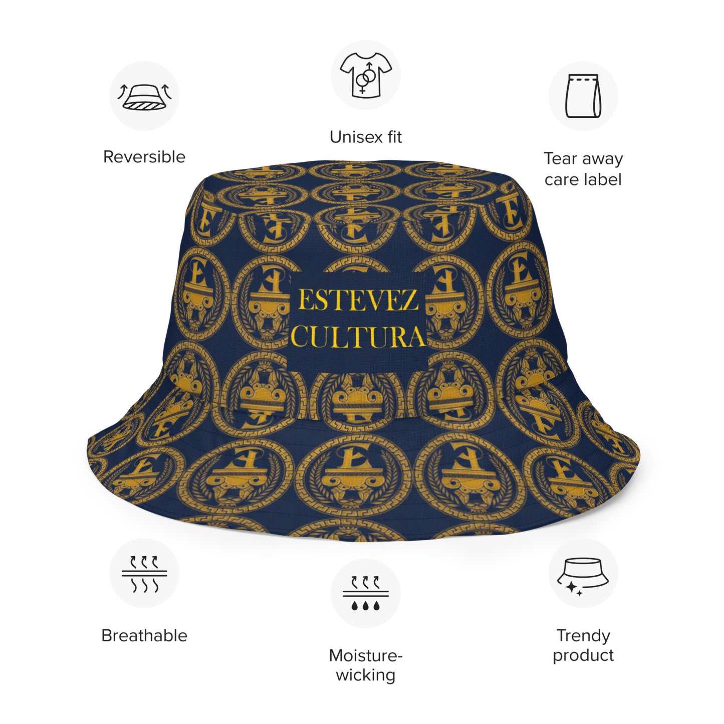 Sombrero de pescador reversible Estévez