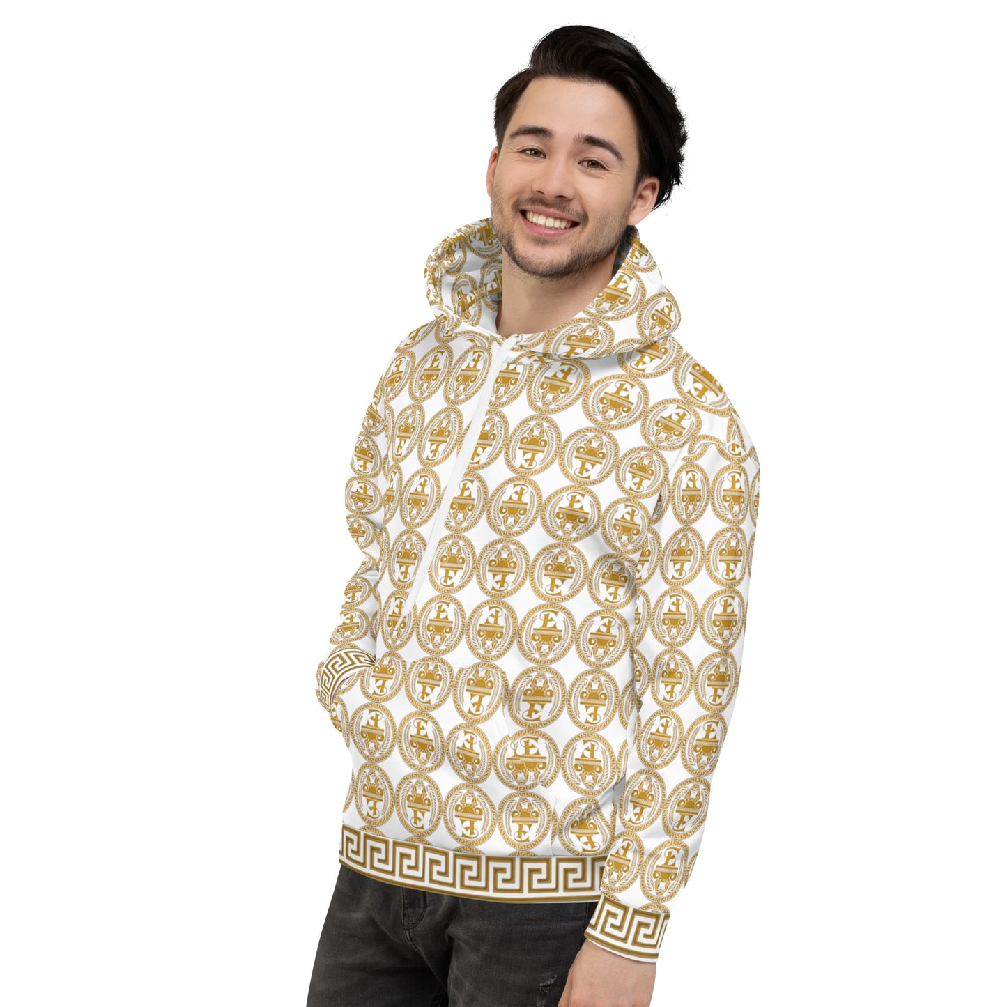 Sudadera con capucha y estampado integral del logo de Estevez