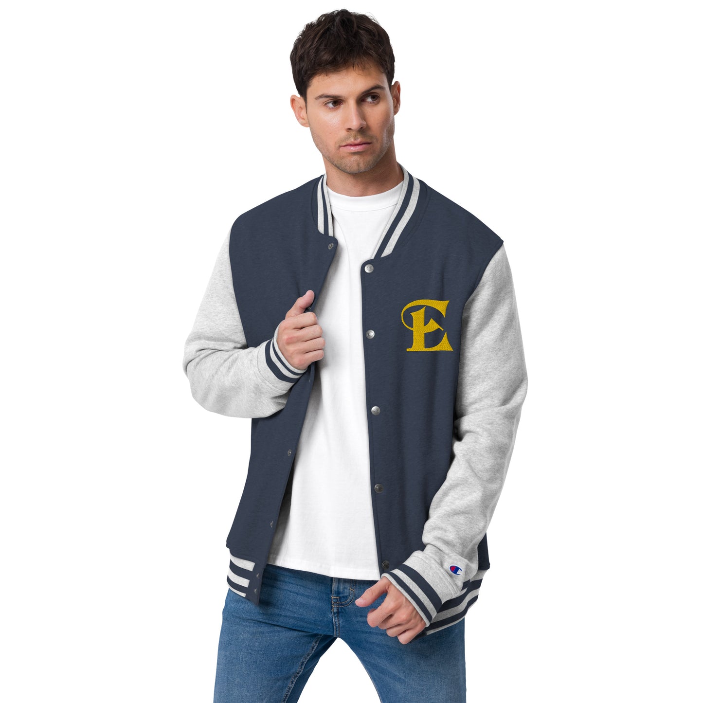 Estevez Embroidered Logo Bomber Jacket