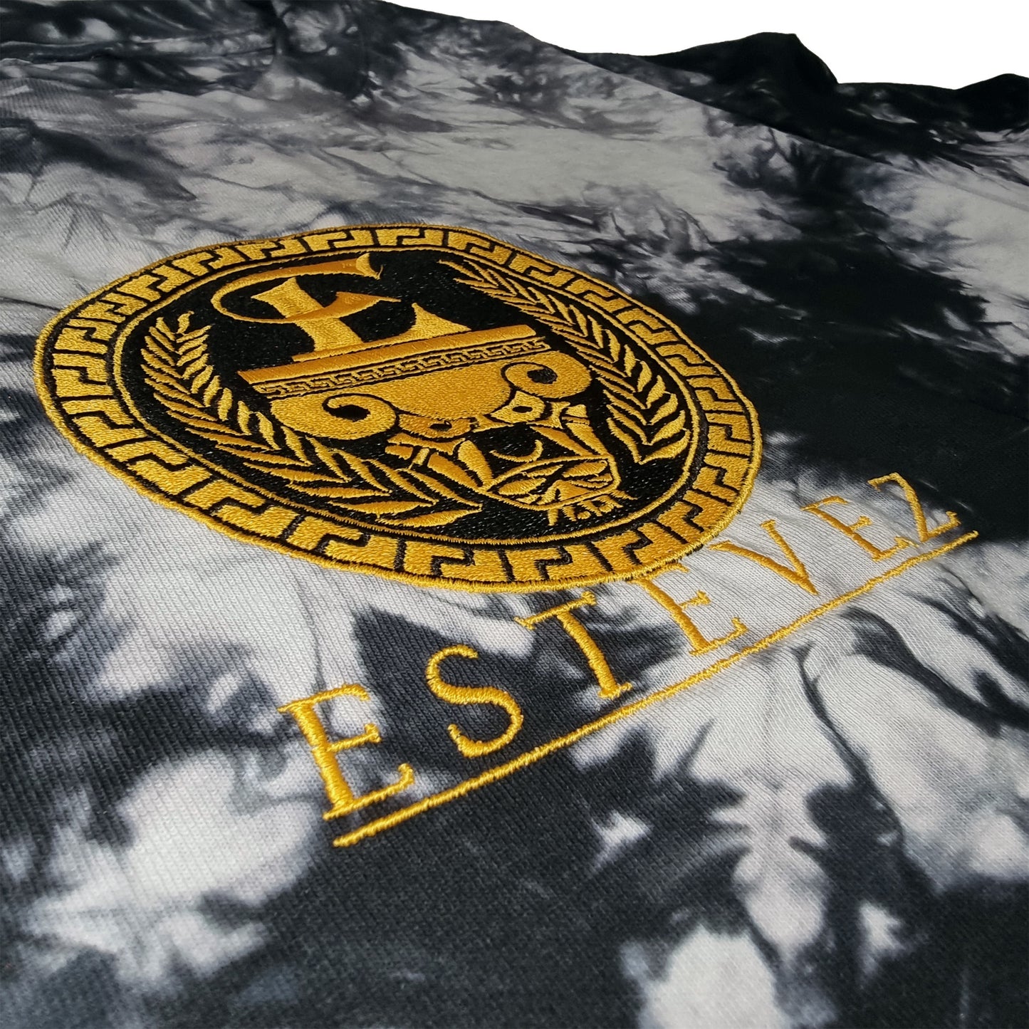 Estevez Logo Embroidery tie-dye t-shirt