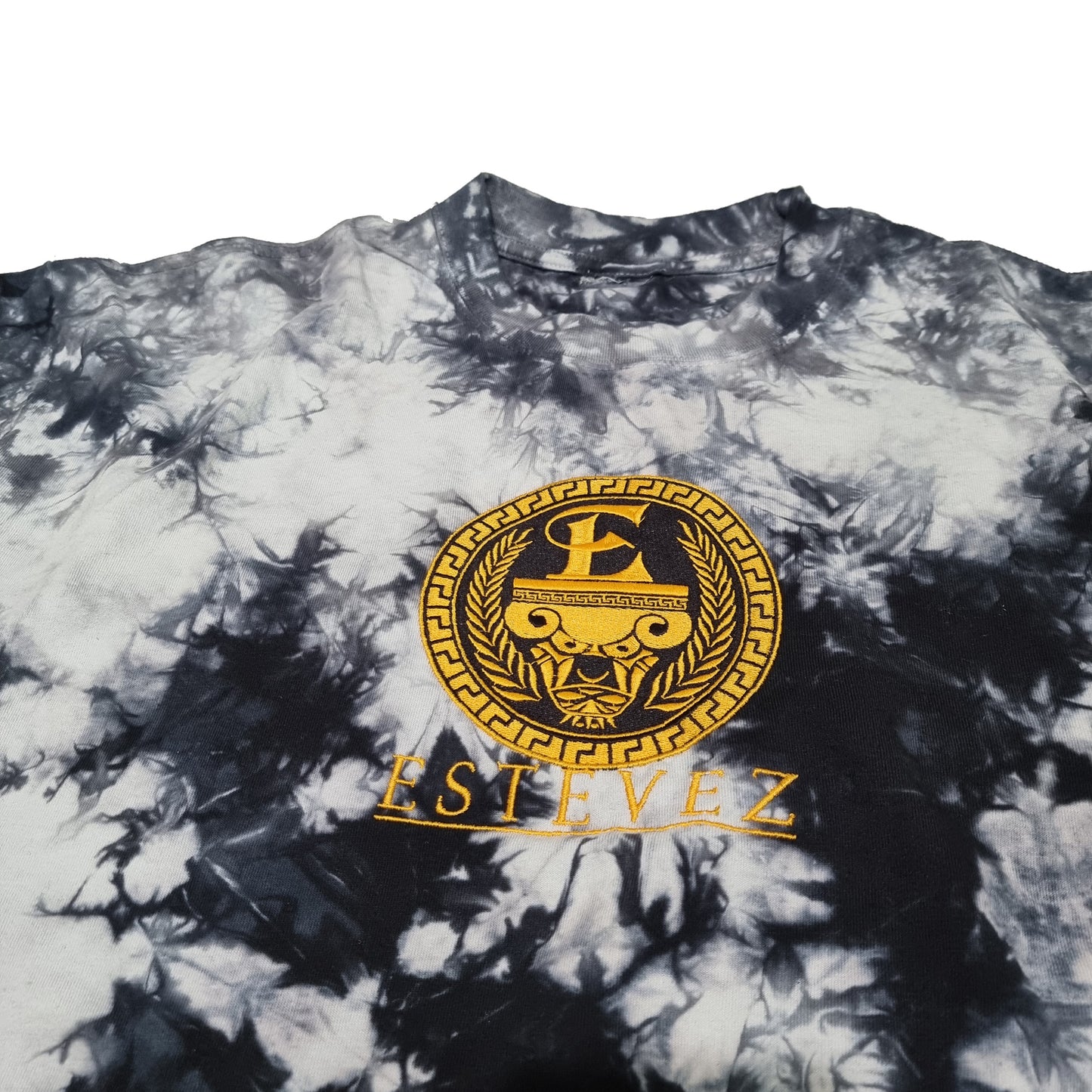 Estevez Logo Embroidery tie-dye t-shirt