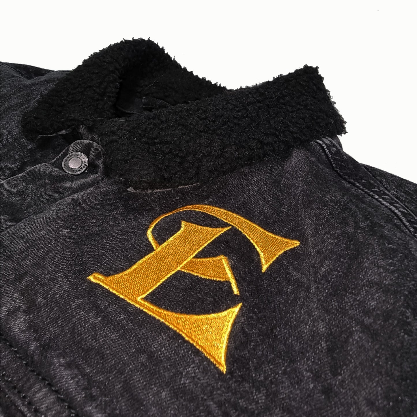Estevez Embroidery logo Denim Sherpa Jacket