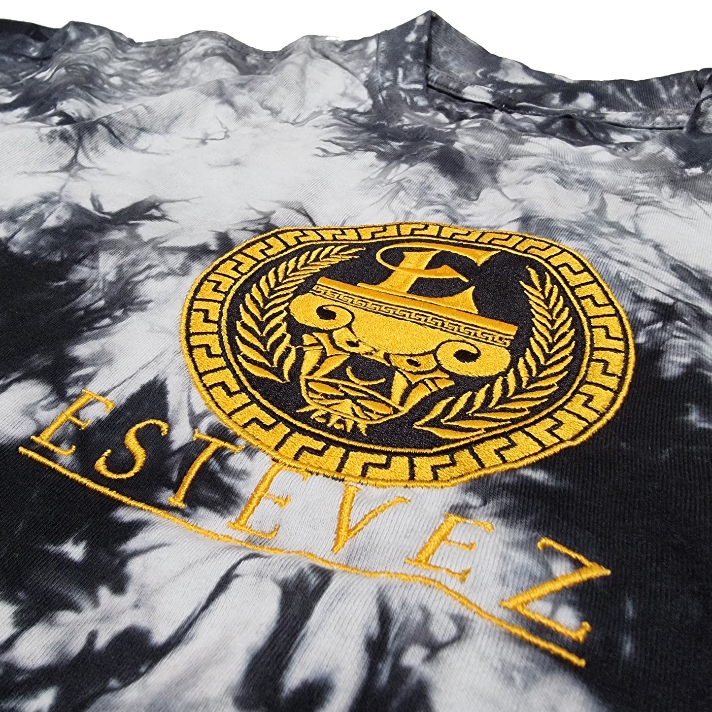 Estevez Logo Embroidery tie-dye t-shirt