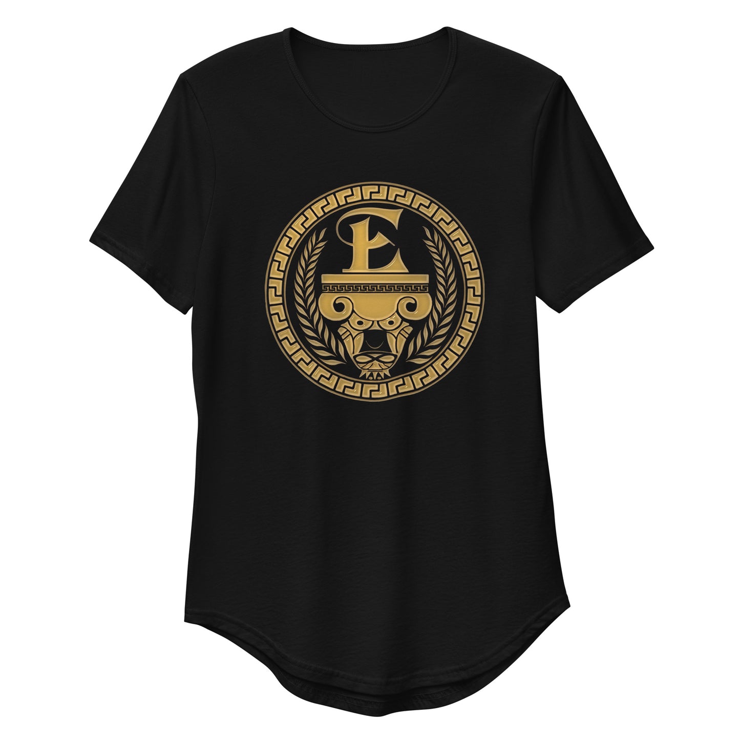 Camiseta Estevez con dobladillo redondeado y logo