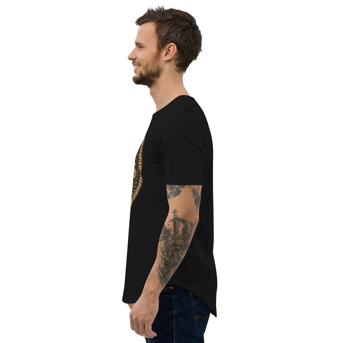 Camiseta Estevez con dobladillo redondeado y logo