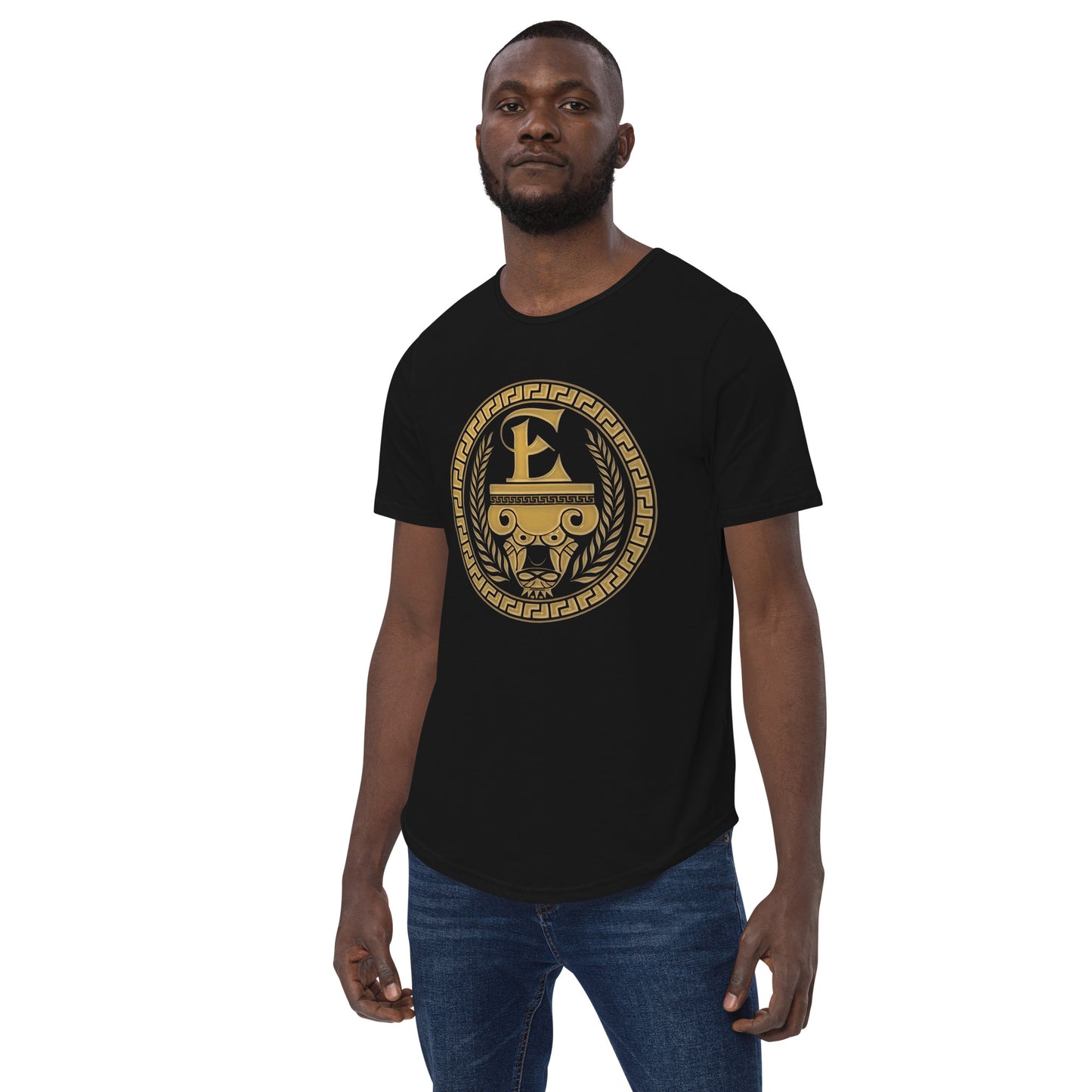 Camiseta Estevez con dobladillo redondeado y logo