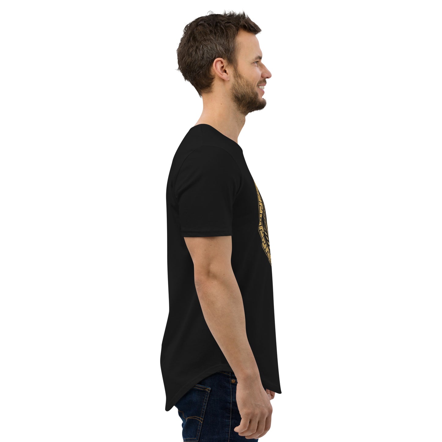 Camiseta Estevez con dobladillo redondeado y logo