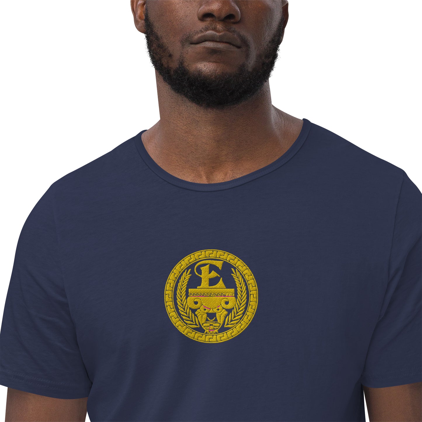 Estevez Embroidery Logo Curved Hem T-Shirt