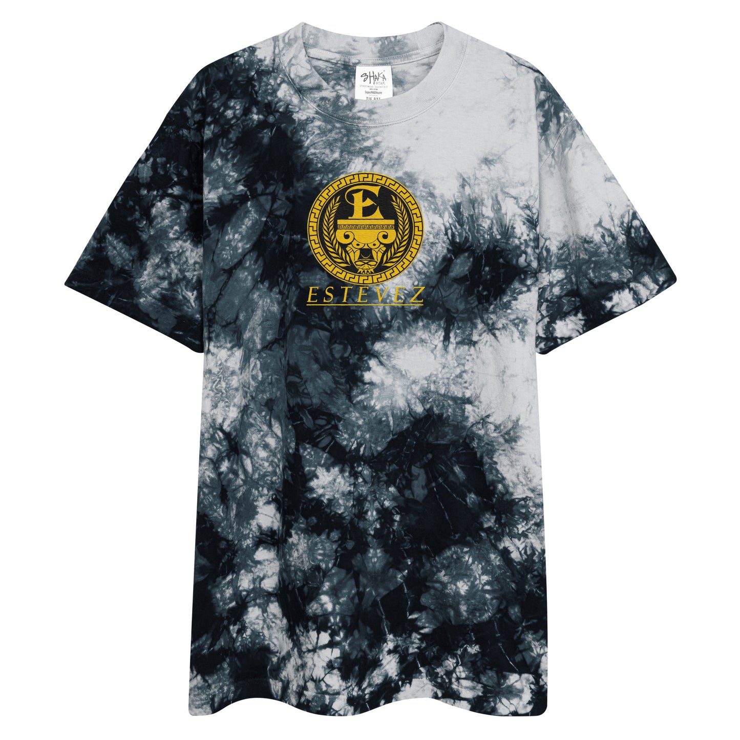 Estevez Logo Embroidery tie-dye t-shirt