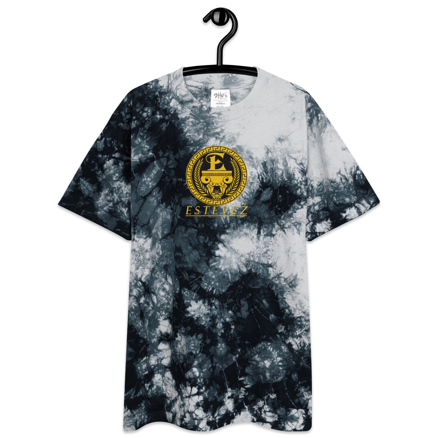 Estevez Logo Embroidery tie-dye t-shirt