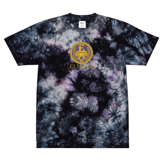 Estevez Logo Embroidery tie-dye t-shirt