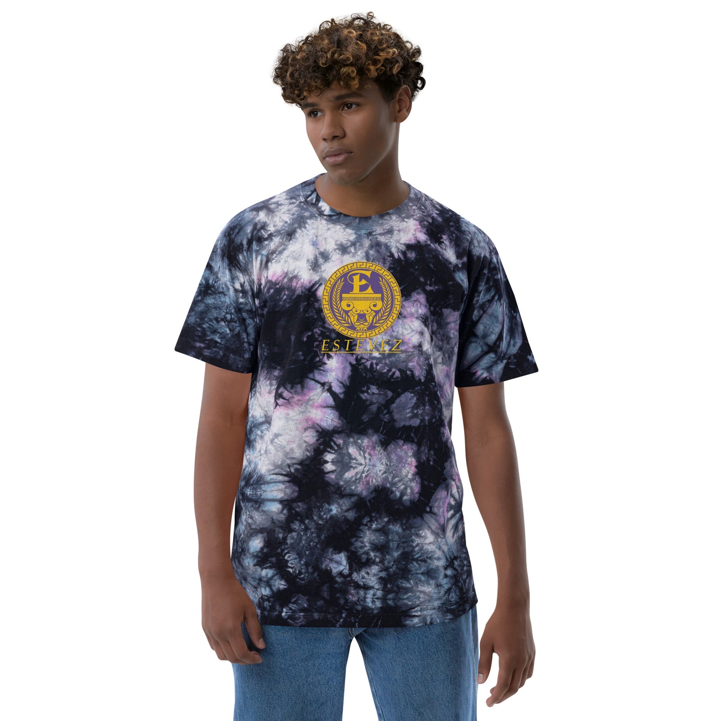 Camiseta Estevez Logo bordado tie-dye
