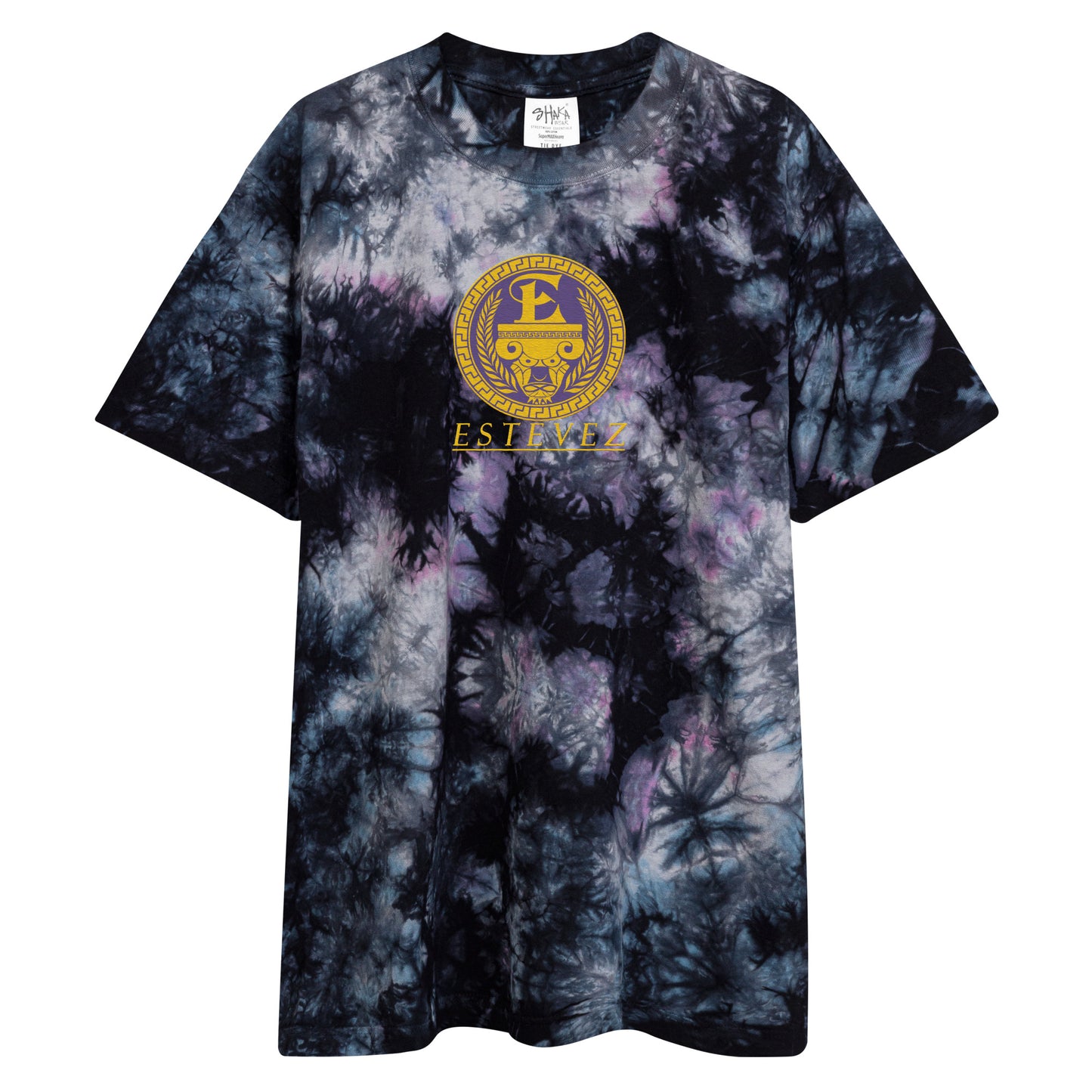 Estevez Logo Embroidery tie-dye t-shirt