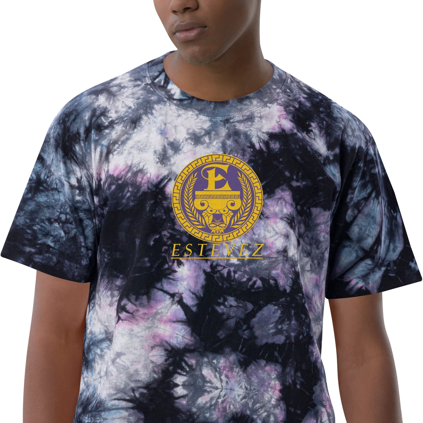 Camiseta Estevez Logo bordado tie-dye