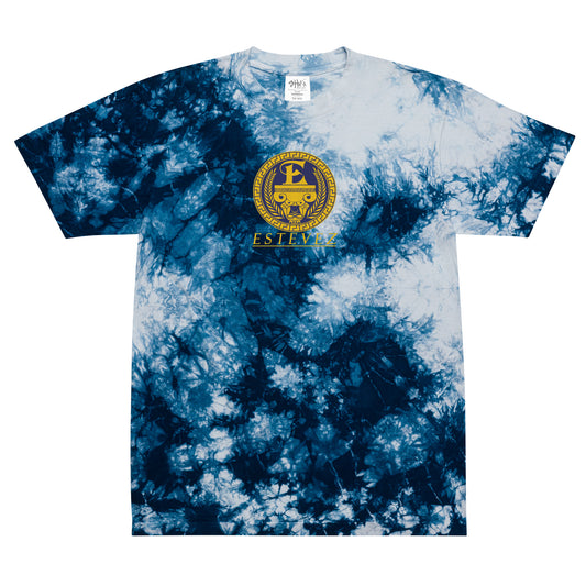 Estevez Logo Embroidery tie-dye t-shirt