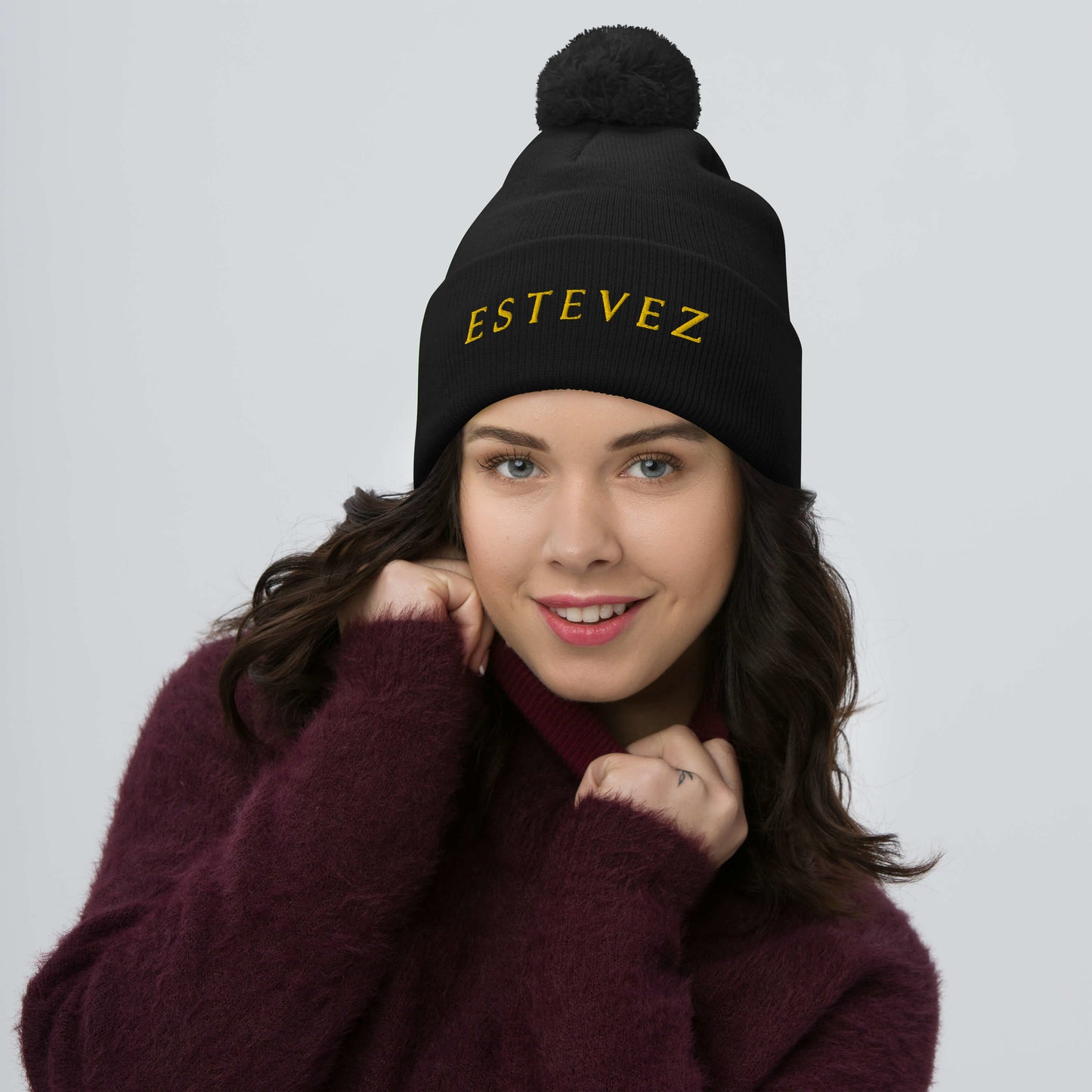 Estevez Pom-Pom Beanie