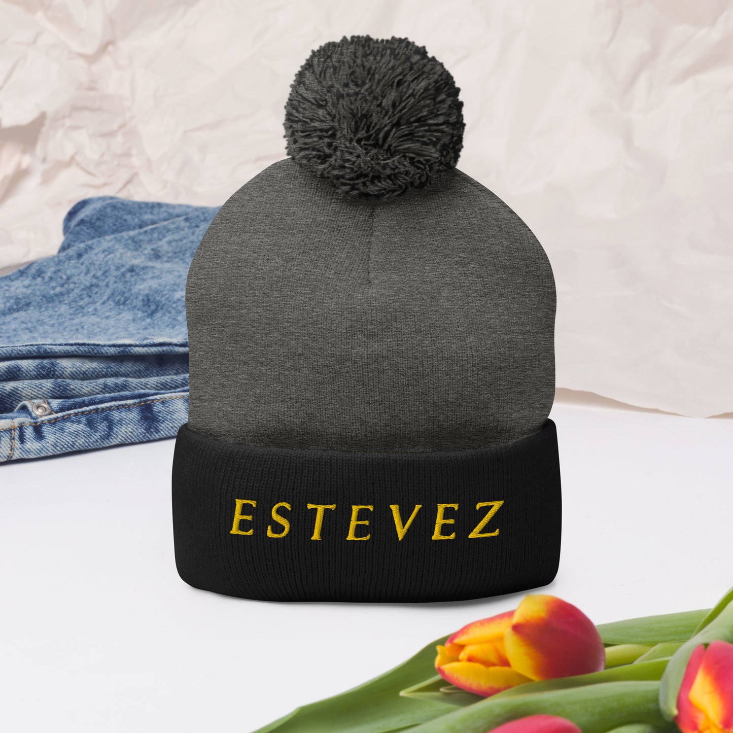 Estevez Pom-Pom Beanie