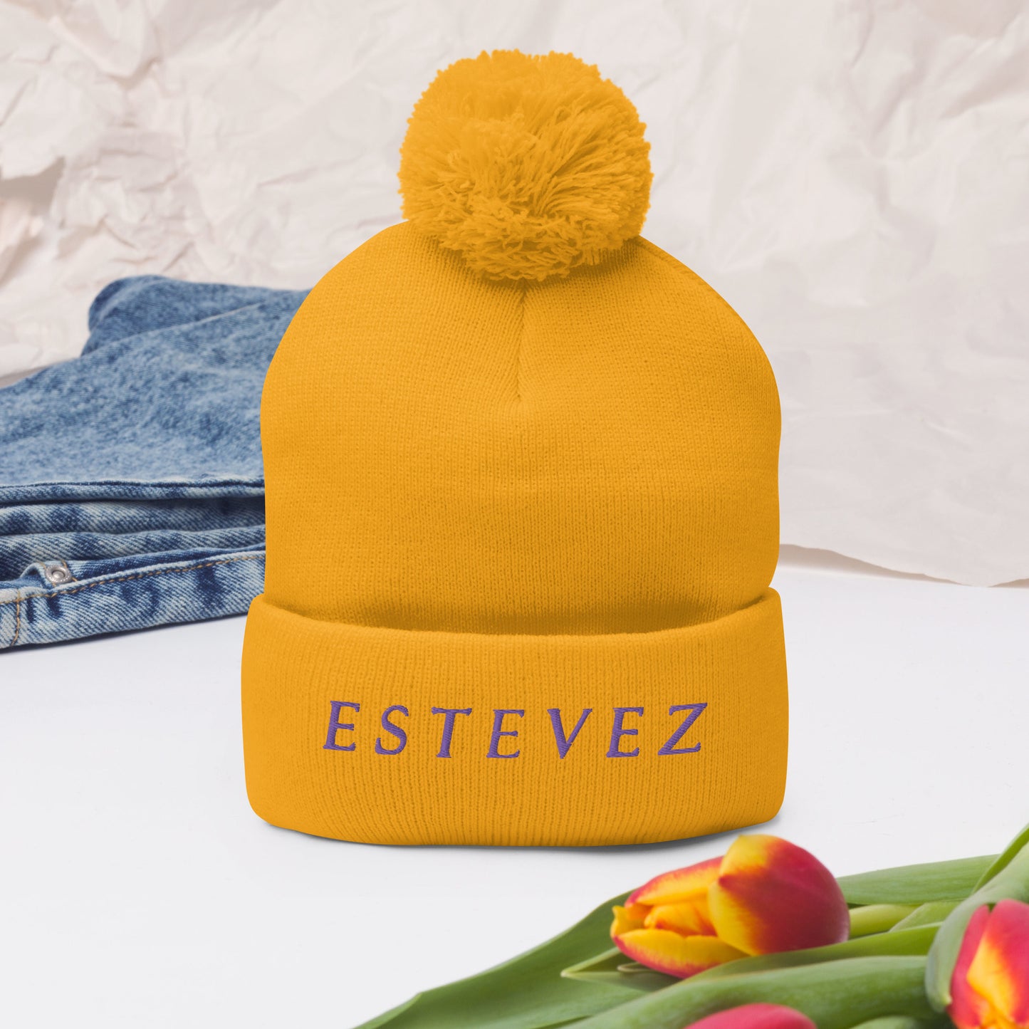Estevez Pom-Pom Beanie