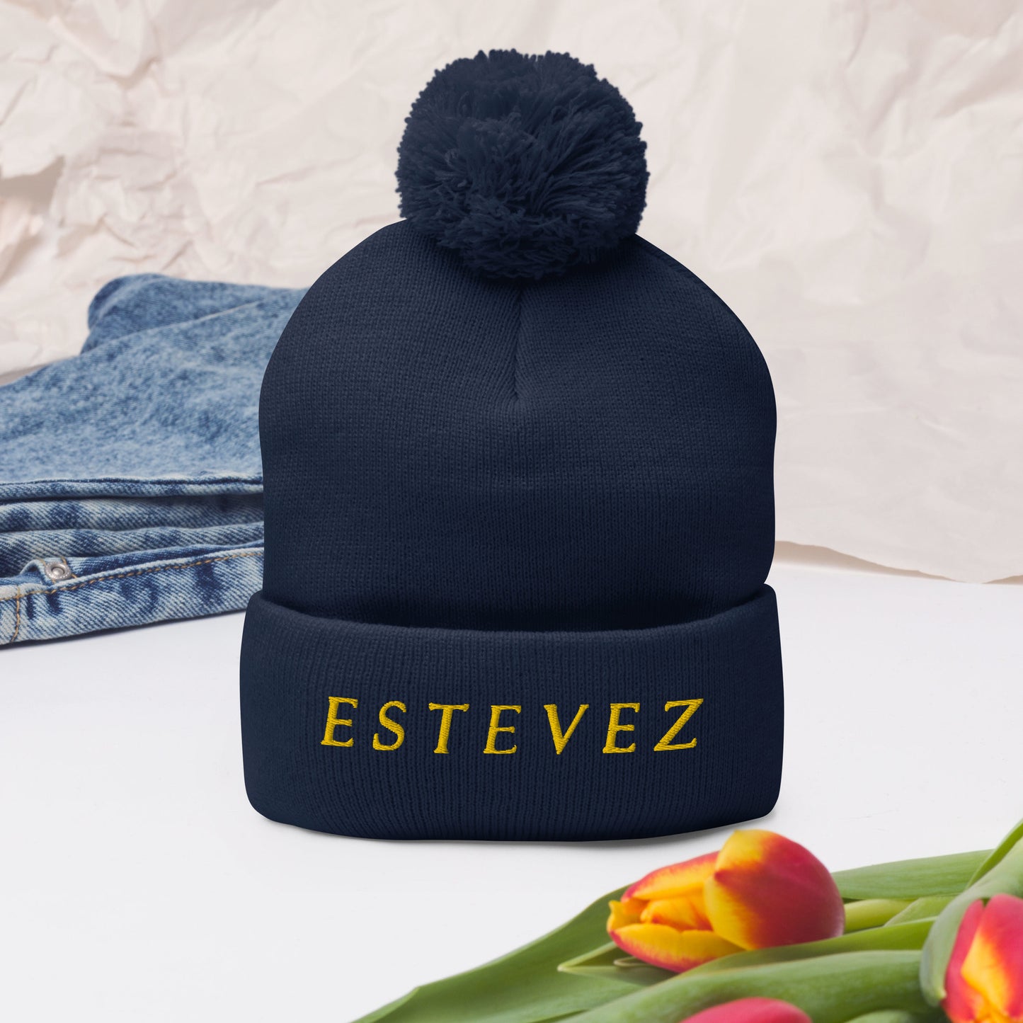Estevez Pom-Pom Beanie
