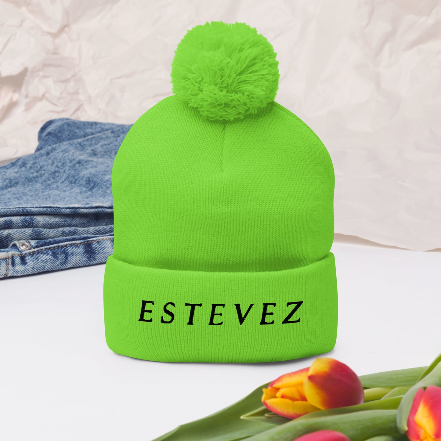 Estevez Pom-Pom Beanie