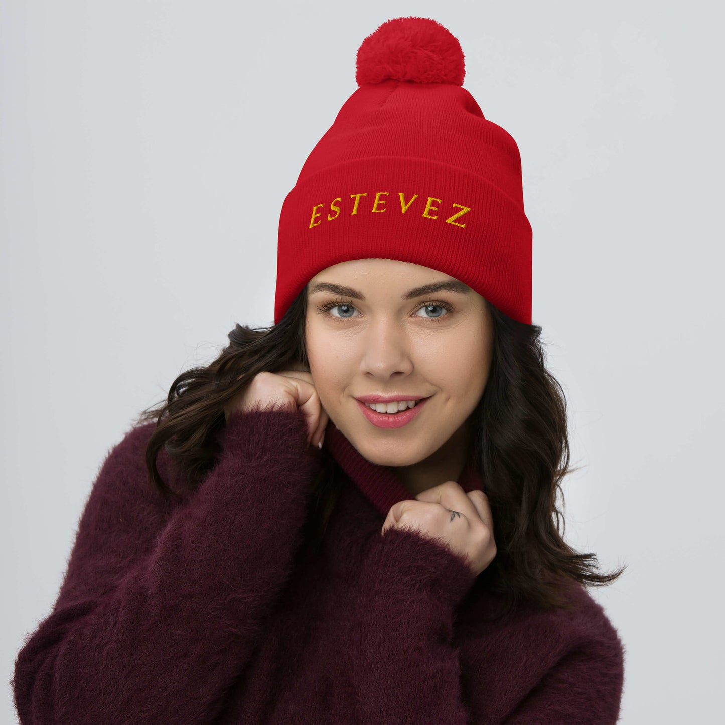 Estevez Pom-Pom Beanie