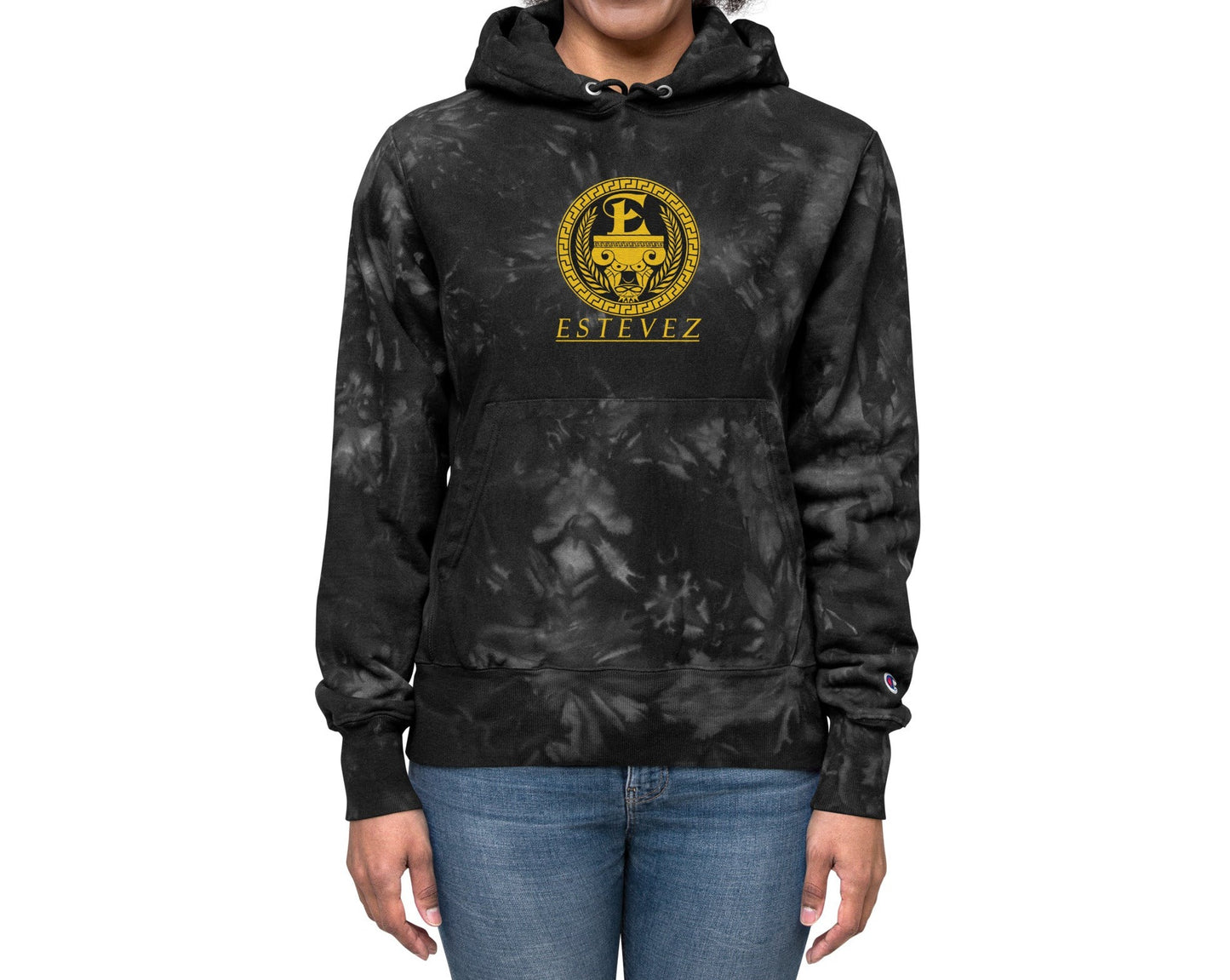 Estevez Embroidery Logo tie-dye hoodie