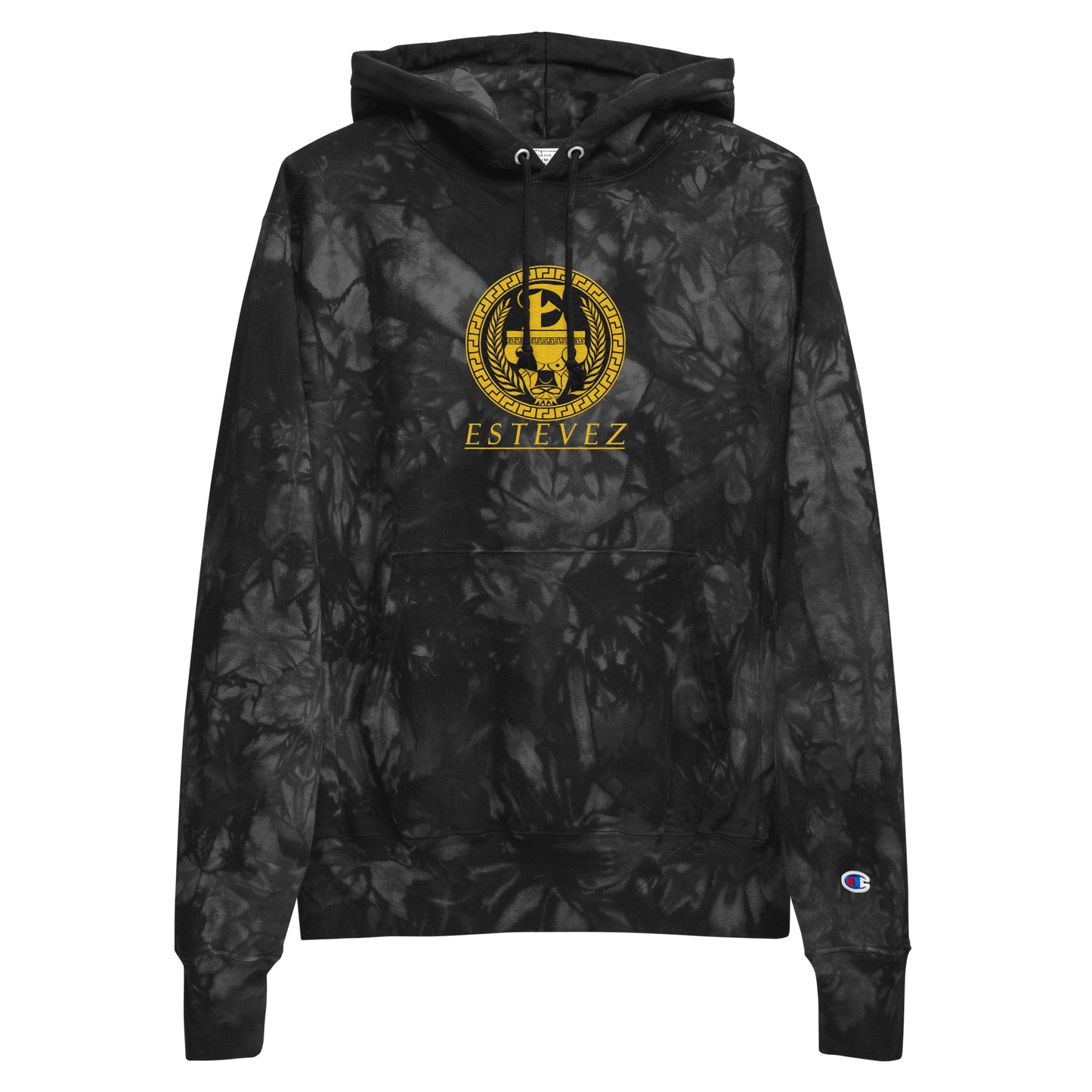 Estevez Embroidery Logo tie-dye hoodie
