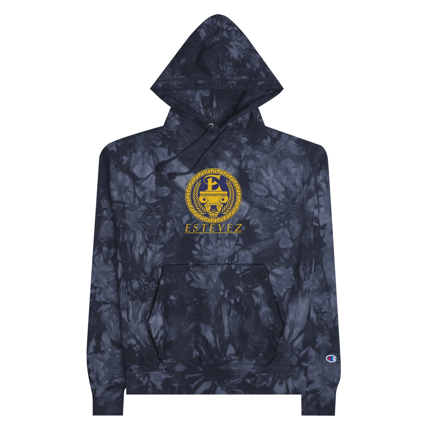Estevez Embroidery Logo tie-dye hoodie