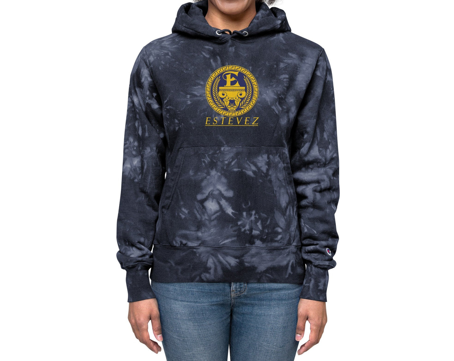 Estevez Embroidery Logo tie-dye hoodie