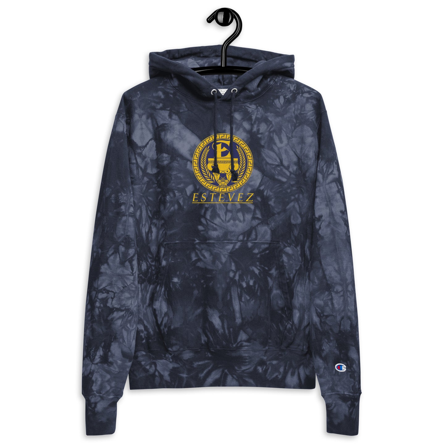 Estevez Embroidery Logo tie-dye hoodie