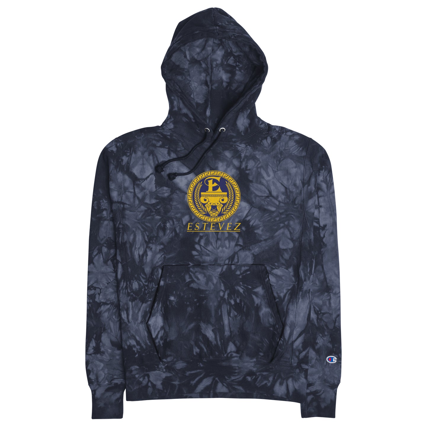 Estevez Embroidery Logo tie-dye hoodie