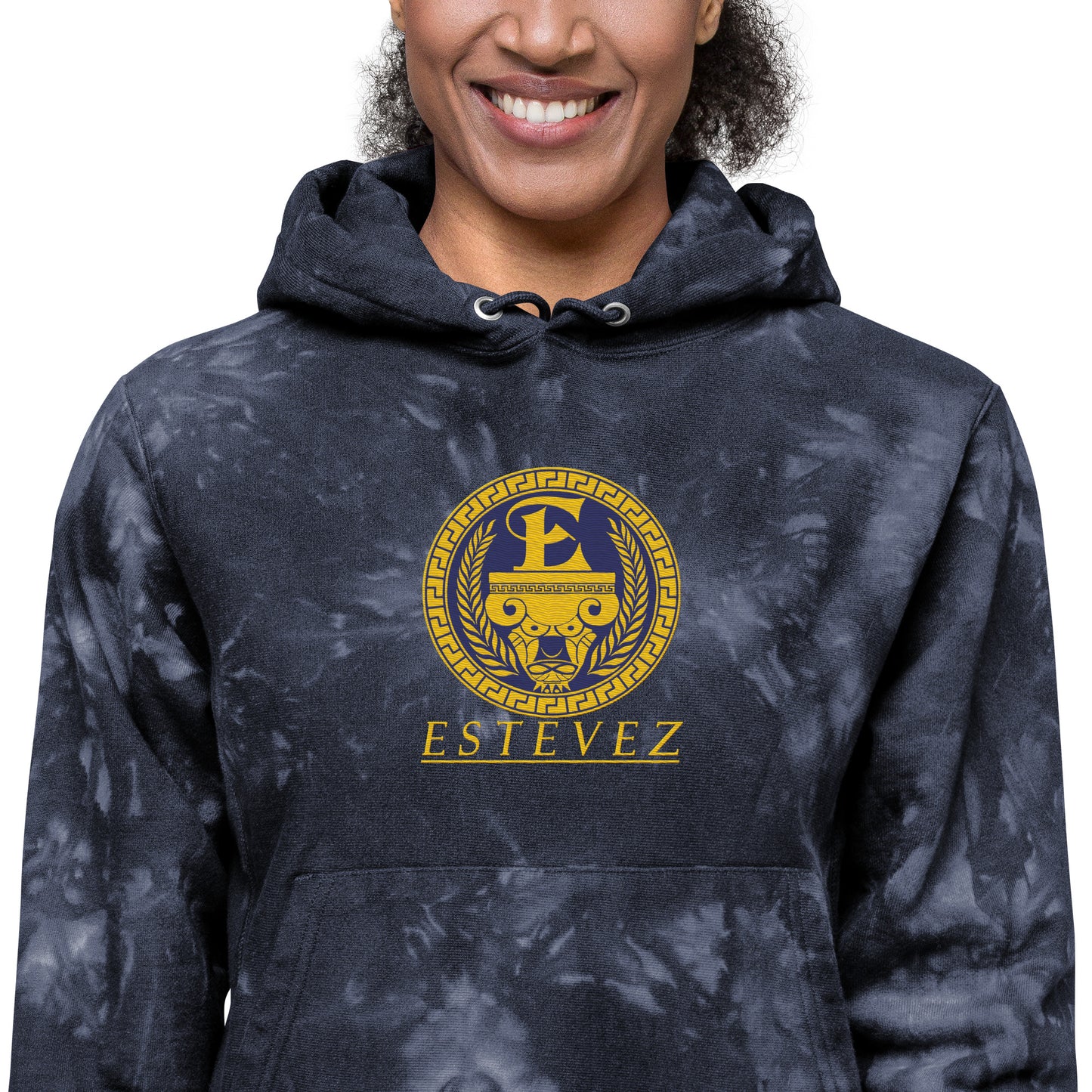 Estevez Embroidery Logo tie-dye hoodie