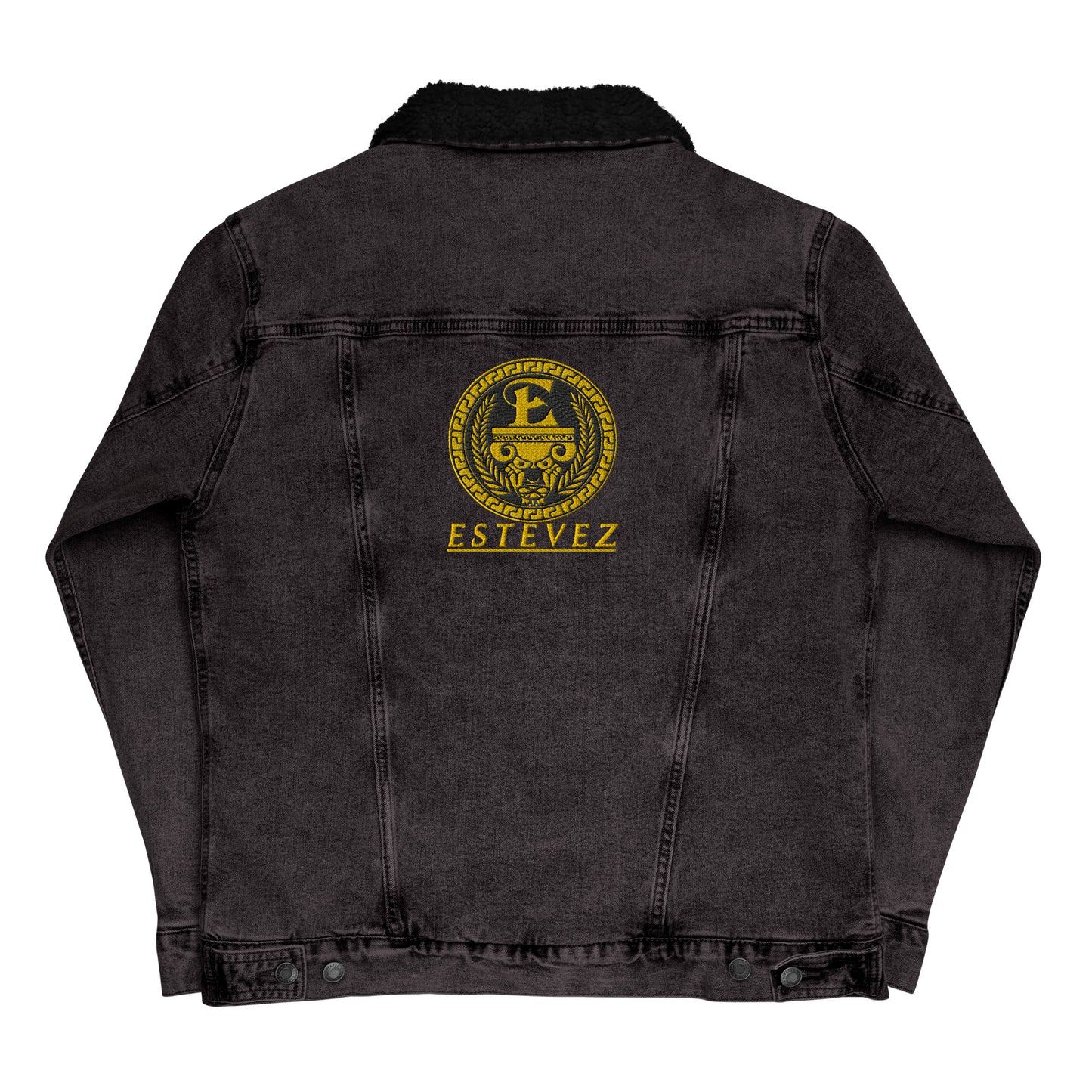 Estevez Embroidery Logo denim sherpa jacket