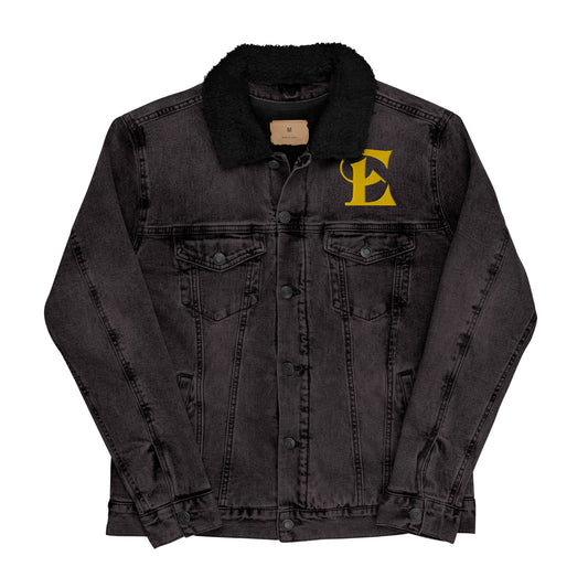 Estevez Embroidery Logo denim sherpa jacket