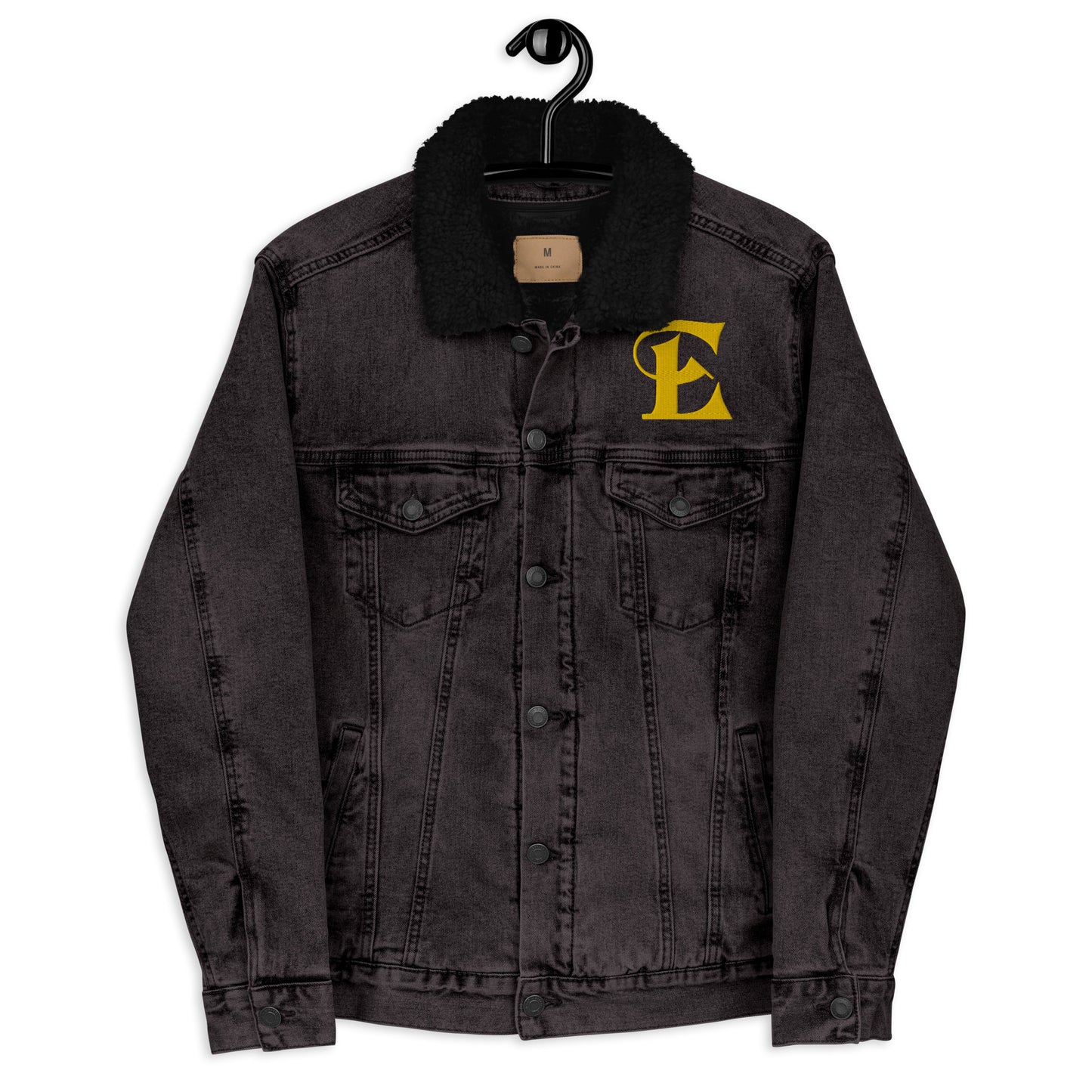 Estevez Embroidery Logo denim sherpa jacket