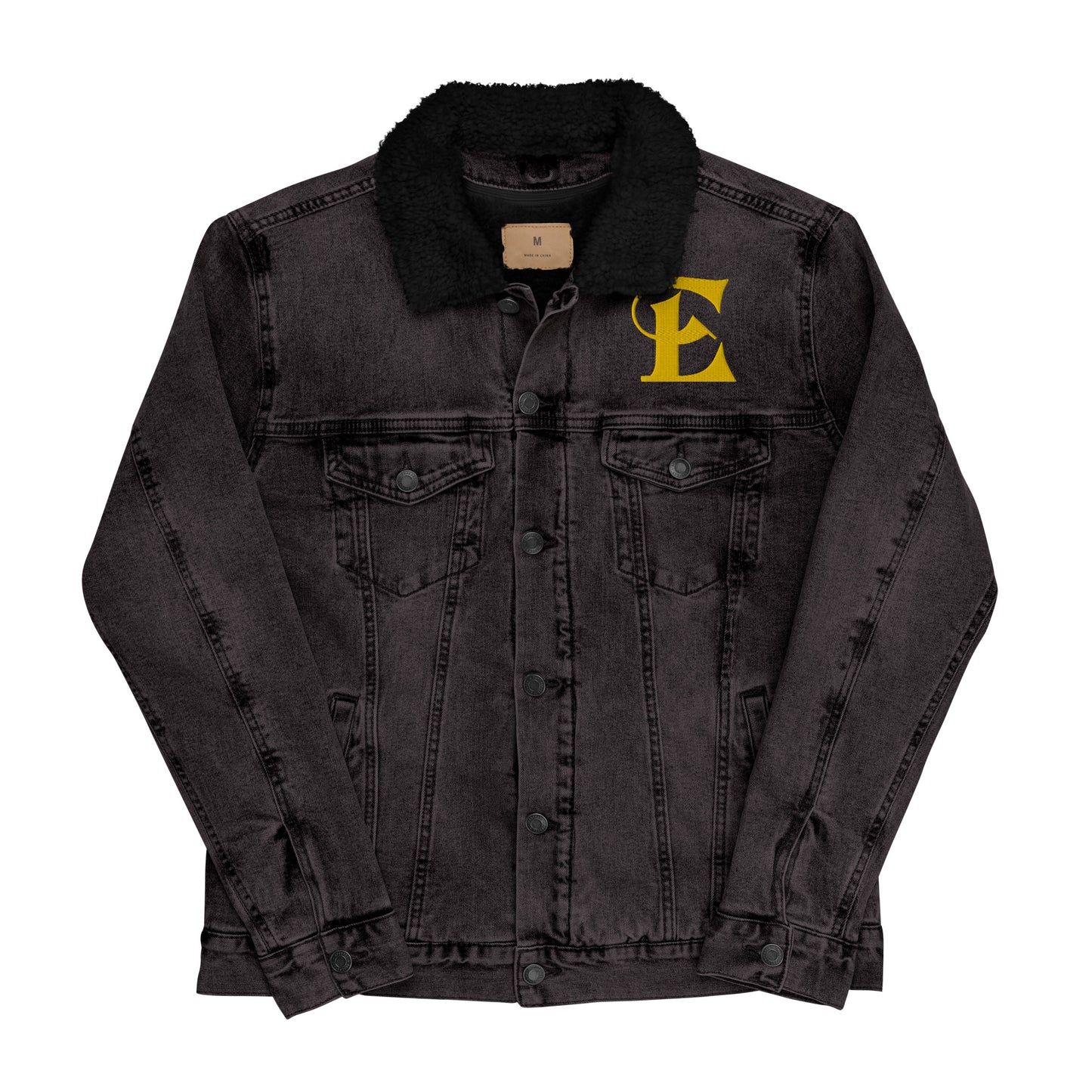 Estevez Embroidery logo Denim Sherpa Jacket