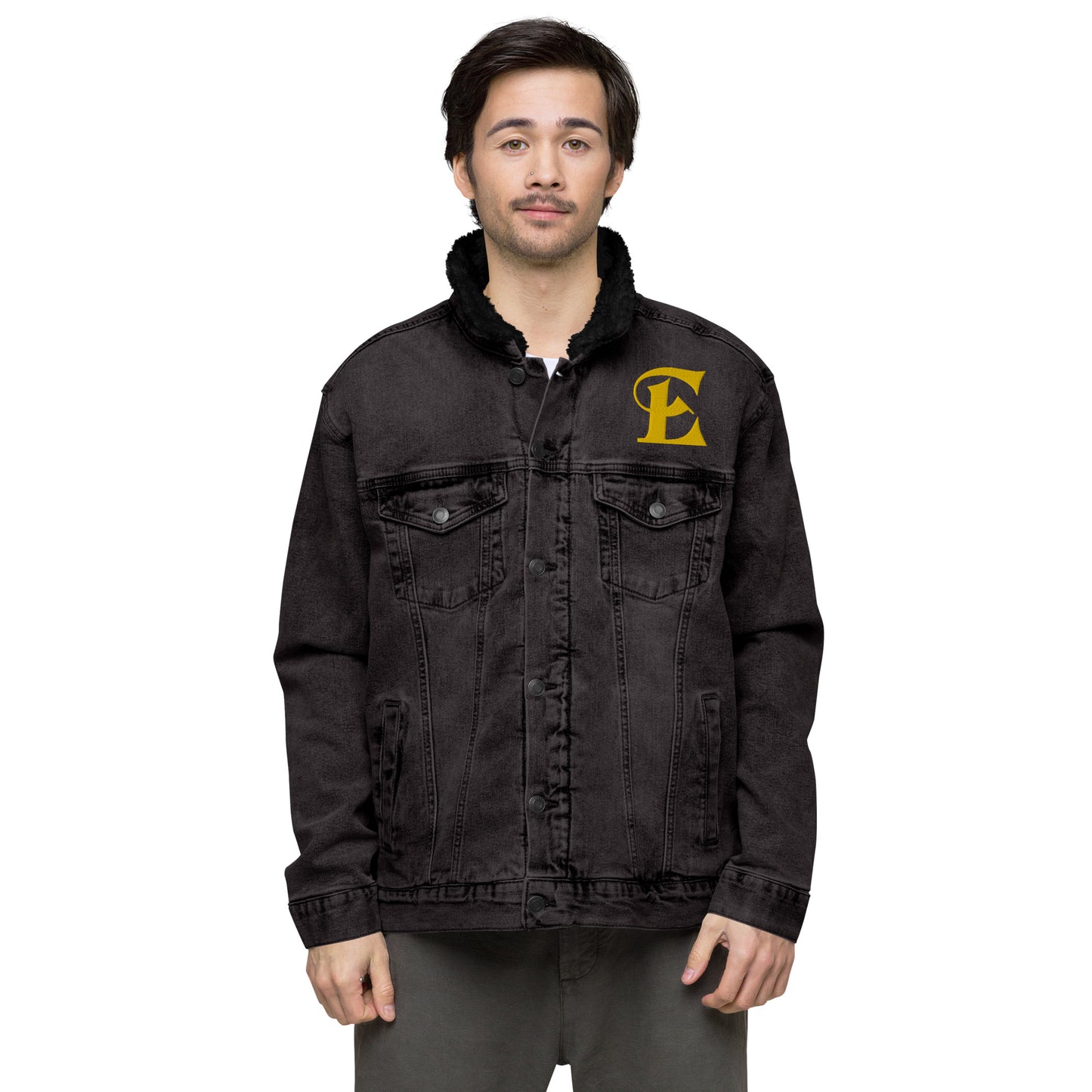 Estevez Embroidery logo Denim Sherpa Jacket