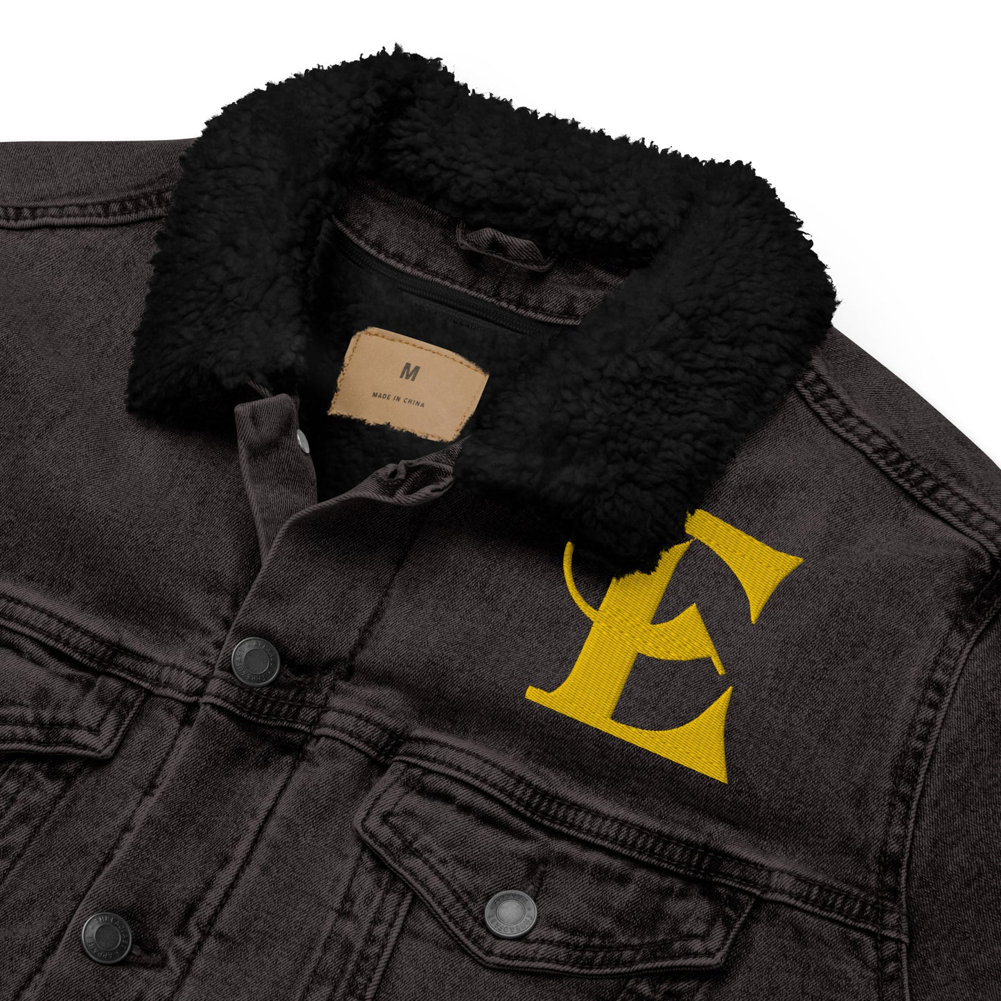 Estevez Embroidery logo Denim Sherpa Jacket