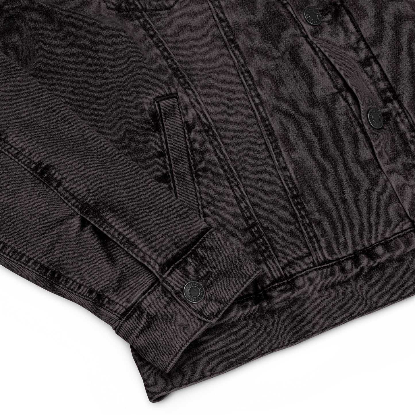 Estevez Embroidery Logo denim sherpa jacket