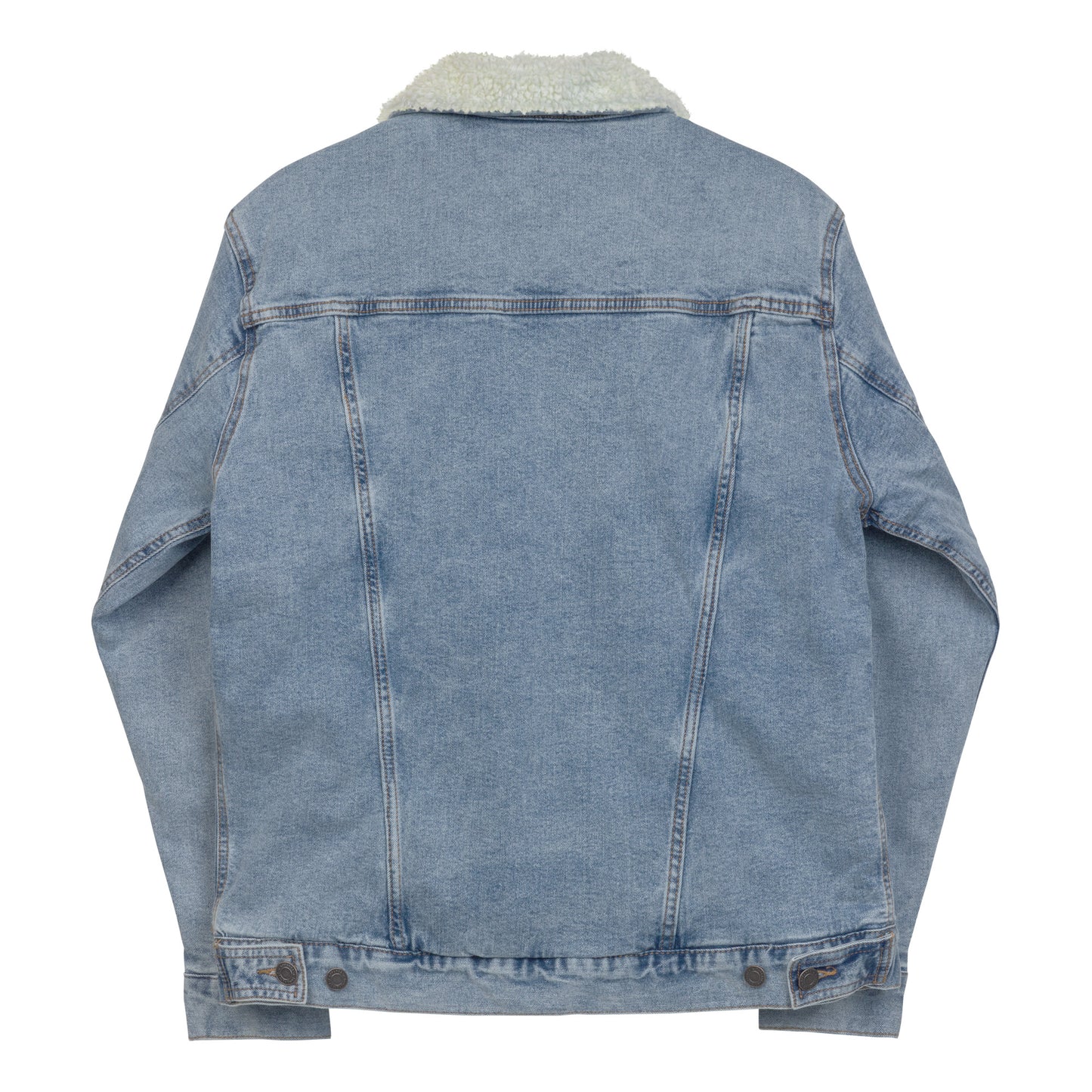 Estevez Embroidery Logo denim sherpa jacket