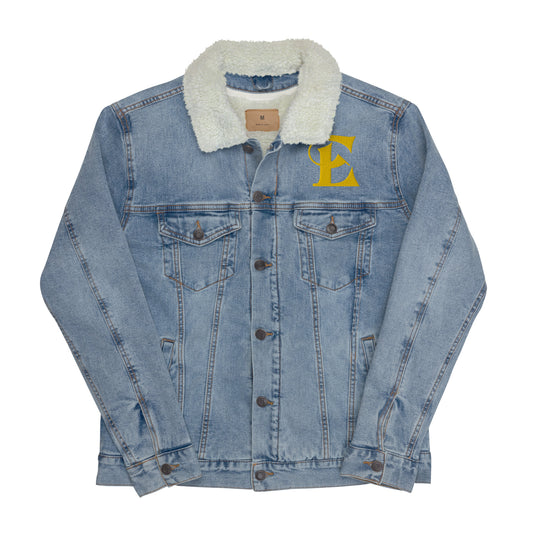 Estevez Embroidery Logo denim sherpa jacket
